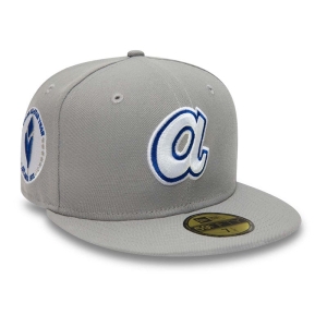 59fifty New Era Atlanta Braves Basics Fitted Gorras Grises | URZYP-7394
