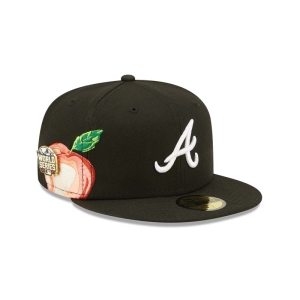 59fifty New Era Atlanta Braves Fruit Fitted Gorras Negros | WELFY-7014