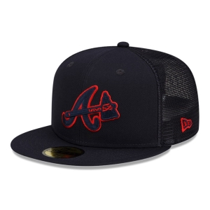 59fifty New Era Atlanta Braves MLB Batting Practice Gorras Azules | XNFYB-0512
