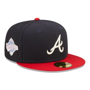 59fifty New Era Atlanta Braves MLB Pop Sweat Fitted Gorras Azules | NBVKG-4972