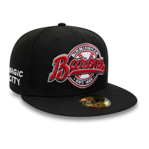 59fifty New Era Birmingham Barons Milb And Wordmark Fitted Gorras Negros | IVRJD-1768