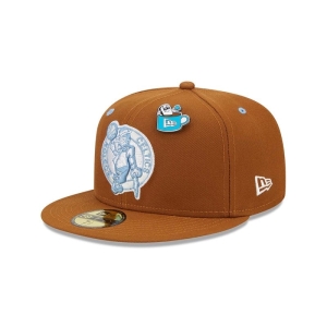 59fifty New Era Boston Celtics Hot Cocoa Fitted Gorras Marrom | FGWLR-7923