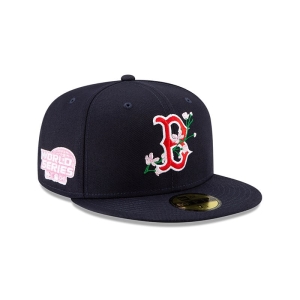 59fifty New Era Boston Sox Side Patch Bloom Fitted Gorras Azules | INWDR-3865