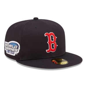 59fifty New Era Boston Sox Side Patch Fitted Gorras Azules | PWOIM-0451