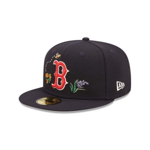 59fifty New Era Boston Sox Watercolour Floral Gorras Azules | PBAMV-5207