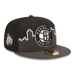 59fifty New Era Brooklyn Nets NBA Tip Off 2022 Fitted Gorras Negros | GKSQB-7509
