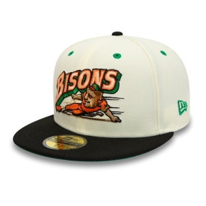 59fifty New Era Buffalo Bisons Milb Chrome Fitted Gorras Blancos | WIMTR-0256