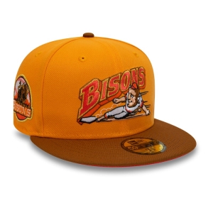 59fifty New Era Buffalo Bisons Milb Fitted Gorras Naranjas | MDCKB-5721