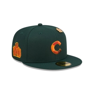59fifty New Era Chicago Cubs Leafy Fitted Gorras Verdes | EPTNG-3698