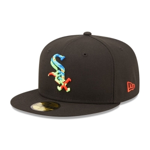 59fifty New Era Chicago Sox Infrared Fitted Gorras Negros | TYXWL-2513