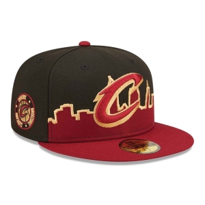 59fifty New Era Cleveland Cavaliers NBA 2022 Fitted Gorras Negros | LZQJK-3682
