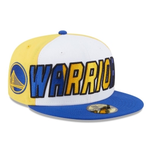 59fifty New Era Golden State Warriors NBA Back Half Fitted Gorras Azules | QCDEW-3267