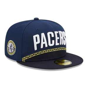 59fifty New Era Indiana Pacers Authentics City Edition Fitted Gorras Azules | BEGZR-6093