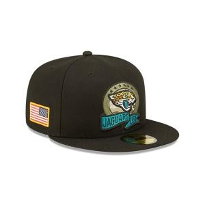 59fifty New Era Jacksonville Jaguars NFL Salute To Service Fitted Gorras Negros | OUXZS-0529