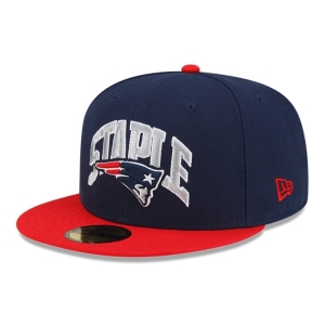 59fifty New Era New England Patriots X Staple Fitted Gorras Azules | EIUCM-5872