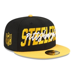 59fifty New Era Pittsburgh Steelers NFL Draft Fitted Gorras Negros | IPSWM-0597