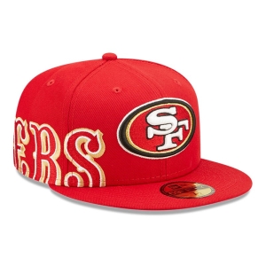 59fifty New Era San Francisco 49ers NFL Side Split Fitted Gorras Rojos | XJLTD-9478