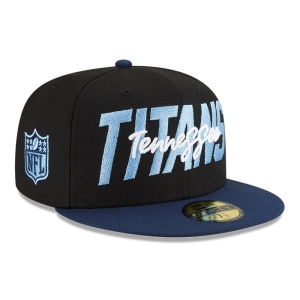 59fifty New Era Tenessee Titans NFL Draft Fitted Gorras Negros | MYDKS-1732