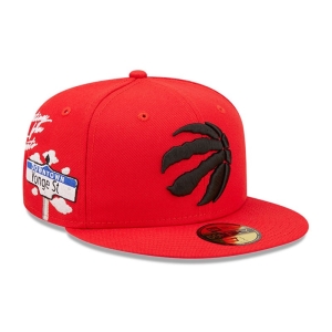 59fifty New Era Toronto Raptors NBA Cloud Fitted Gorras Rojos | GVXDB-7246