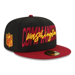59fifty New Era Washington NFL Draft Fitted Gorras Negros | IRQJK-6824