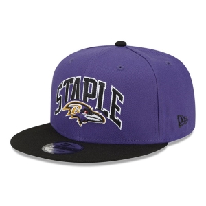 9fifty New Era Baltimore Ravens X Staple Gorras Morados | XAVYU-6159