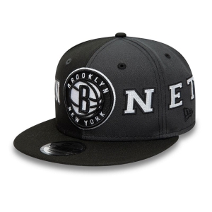 9fifty New Era Brooklyn Nets Teamsplit Gorras Negros | GKIVP-5027