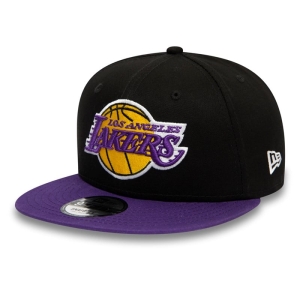 9fifty New Era La Lakers Logo Gorras Negros | YFZLK-6485