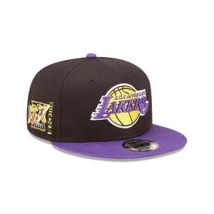 9fifty New Era La Lakers Team Patch Gorras Negros | ZEPVW-6035