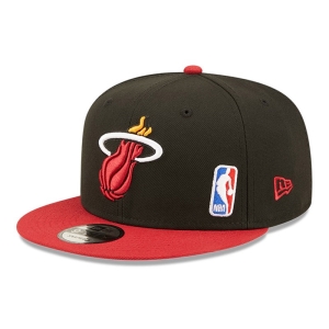 9fifty New Era Miami Heat NBA Letter Arch Gorras Negros | XARHE-0457