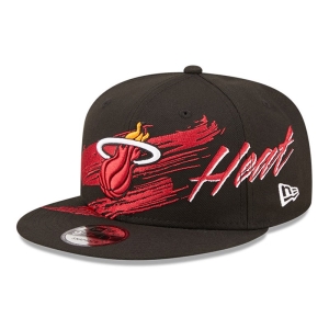 9fifty New Era Miami Heat NBA Sweep Gorras Negros | WYPCL-9218