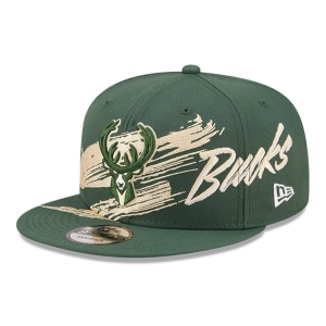 9fifty New Era Milwaukee Bucks NBA Sweep Gorras Verdes | LFKBQ-6019