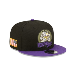 9fifty New Era Minnesota Vikings NFL Salute To Service Gorras Negros | HKJGS-3097