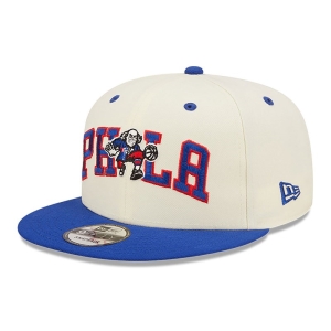 9fifty New Era Philadelphia 76ers Blend Gorras Blancos | APCJQ-3904