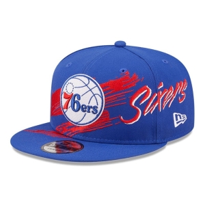9fifty New Era Philadelphia 76ers NBA Sweep Gorras Azules | HTIMV-8105
