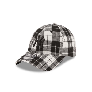 9forty New Era New York Yankees Plaid Adjustable Gorras Negros | NMTHF-8593