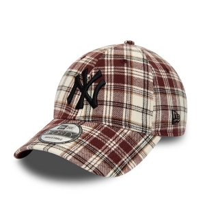 9forty New Era New York Yankees Plaid Adjustable Gorras Morados | TMAYX-7354