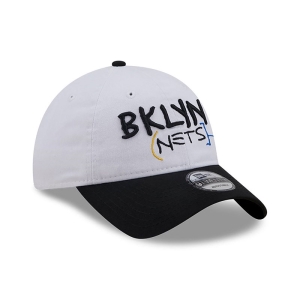 9twenty New Era Brooklyn Nets Authentics City Edition Adjustable Gorras Blancos | KYJUL-3821