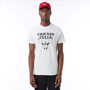 Camiseta New Era Chicago Bulls NBA Foil Blancos | URXVI-4860