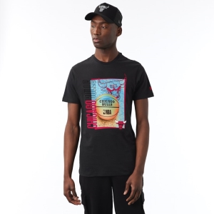 Camiseta New Era Chicago Bulls NBA Hoop Estampados Negros | YNHDL-0547