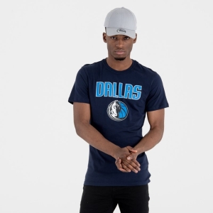 Camiseta New Era Dallas Mavericks NBA Team Logo Azules | CVKBZ-6283
