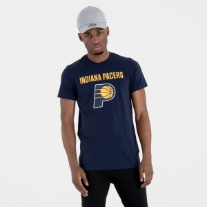Camiseta New Era Indiana Pacers NBA Team Logo Azules | VBMFX-5698