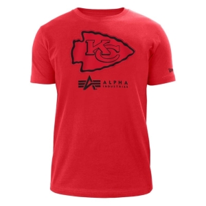 Camiseta New Era Kanas City Chiefs X Alpha Industries Rojos | JQFSC-4786