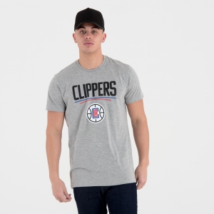 Camiseta New Era La Clippers NBA Team Logo Grises | AJVSG-8507