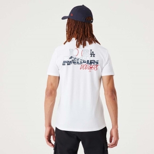 Camiseta New Era La Dodgers MLB Team Logo Estampados Blancos | IMKHA-1043