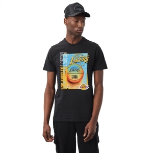 Camiseta New Era La Lakers NBA Hoop Estampados Negros | WGLHQ-4193
