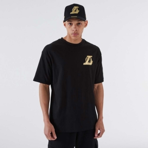 Camiseta New Era La Lakers NBA Negros | JFZRQ-5704