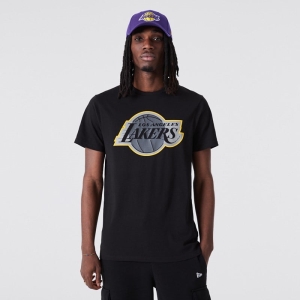 Camiseta New Era La Lakers NBA Outline Logo Negros | NTGRH-1259