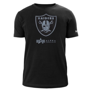 Camiseta New Era Las Vegas Raiders X Alpha Industries Negros | TSNOH-9263