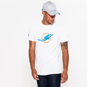 Camiseta New Era Miami Dolphins Team Logo Blancos | YFHXL-9356