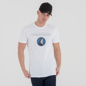 Camiseta New Era Minnesota Timberwolves NBA Team Logo Blancos | VRJOB-6985